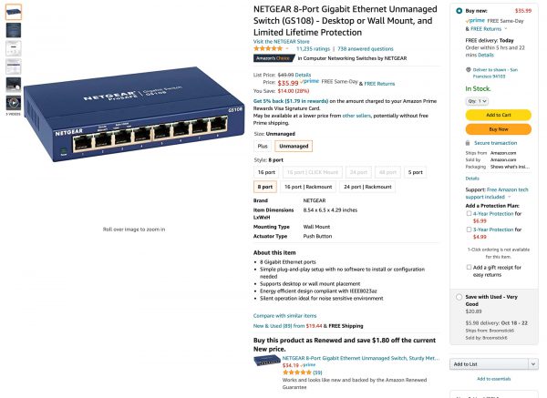 NetGear Unmanaged Router
