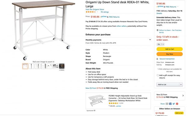 stand up sit down roll around - desk